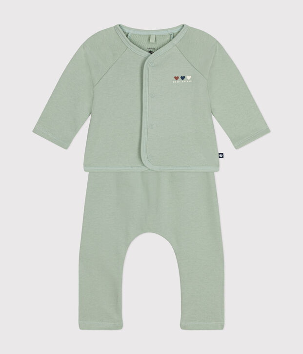 Babies Fleece Outfit - 2-Piece Set green