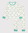 Children's crocodile print fleece pyjamas MILK /MULTICO