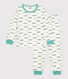 Children's crocodile print fleece pyjamas