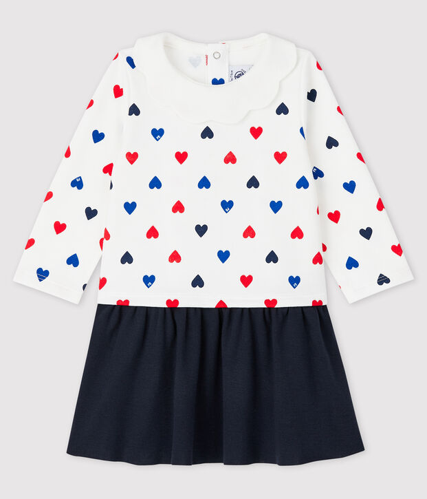 Baby Girls' Long-Sleeved Dress white/multicolor