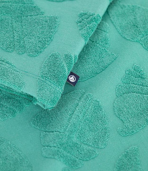 Children's short-sleeved cotton shirt green