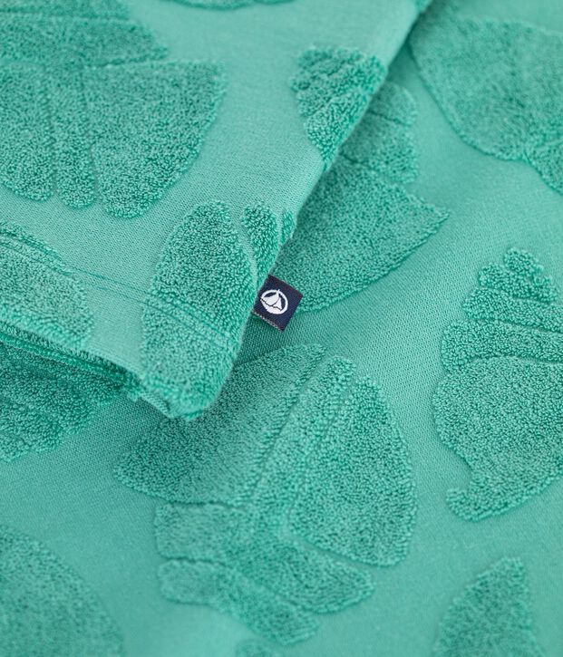 Children's short-sleeved cotton shirt green