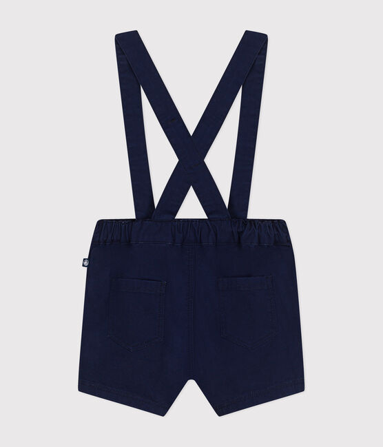 Babies' Serge Dungaree Shorts MEDIEVAL blue