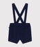 Babies' Serge Dungaree Shorts MEDIEVAL blue