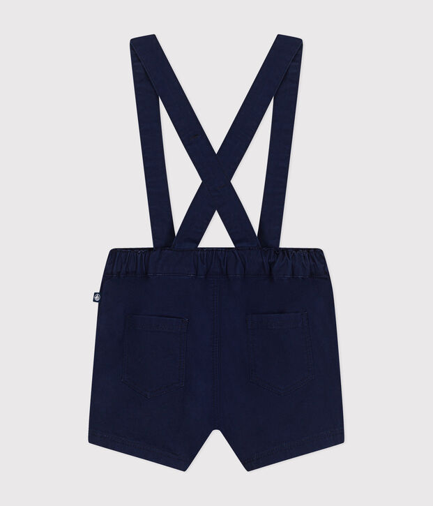 Babies' Serge Dungaree Shorts MEDIEVAL