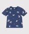 Children's short-sleeved seagull print cotton T-shirt CREPUSCULE /MULTICO