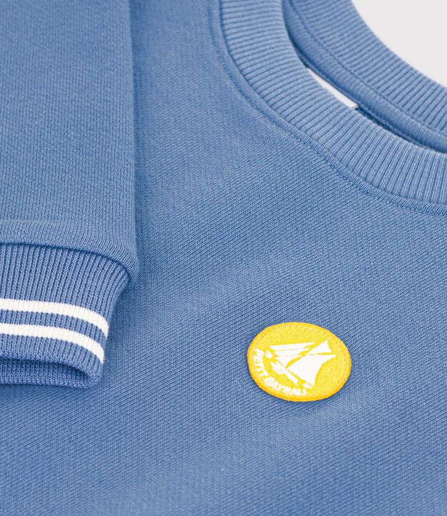 Children's plain cotton sweatshirt blue