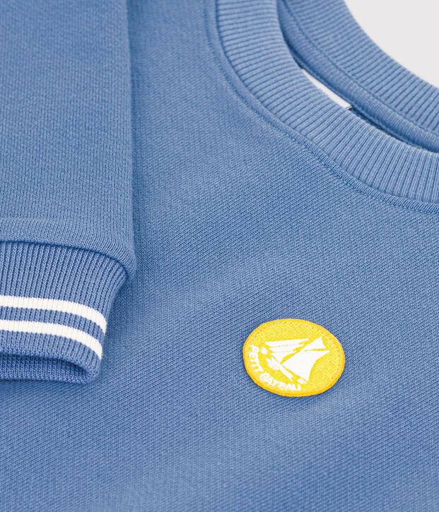 Children's plain cotton sweatshirt blue