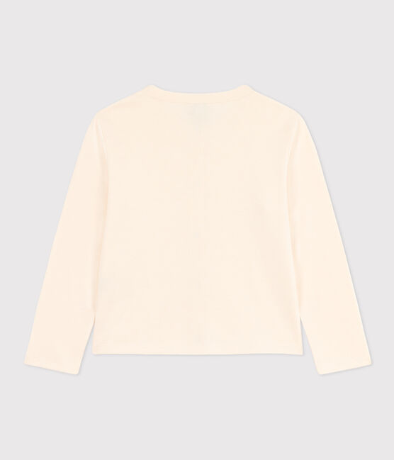 Girls' Cotton Cardigan AVALANCHE Ecru