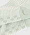 Babies' Non-Slip Cotton Socks HERBIER green/MARSHMALLOW