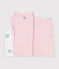 Babies' sleeveless reversible printed cotton cardigan white/multicolor
