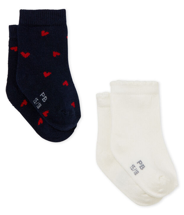 Baby girls' socks - pack of 2 multicolor