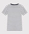 Women's Iconic Cotton Round Neck T-Shirt MARSHMALLOW white/SMOKING blue
