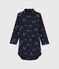 Babies' Long-Sleeved Cotton Bodysuit. SMOKING blue/MULTICO white