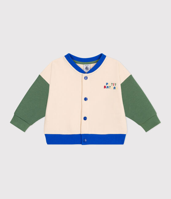 Babies' varsity-style jacket in colourblock cotton AVALANCHE /PALMERAIE