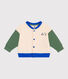 Babies' varsity-style jacket in colourblock cotton