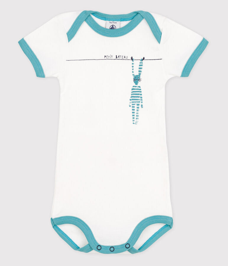 Babies' Short-Sleeved Bodysuit white