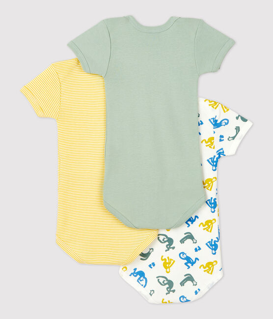 Glow-In-The-Dark Short-Sleeved Cotton Bodysuits - 3-Pack variante 1