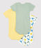 Glow-In-The-Dark Short-Sleeved Cotton Bodysuits - 3-Pack variante 1