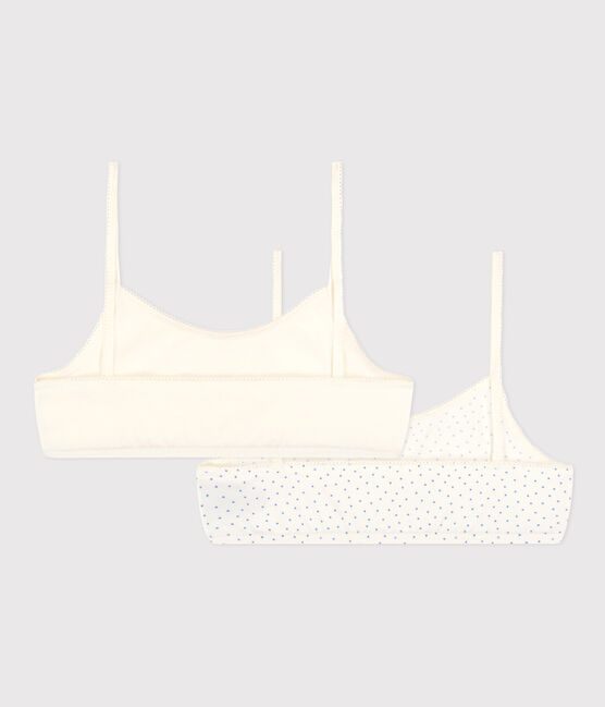 Girls' Spotted Cotton and Elastane Bralettes - 2-Pack variante 1