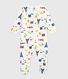 Babies' brushed fleece Paris-print pyjamas with a collar