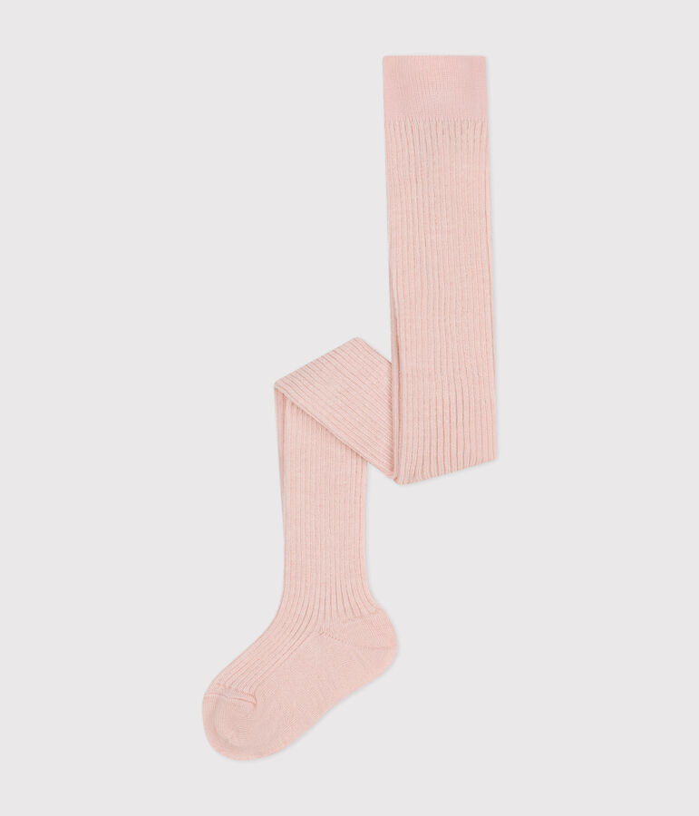 Babies' woollen tights pink