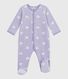 Babies' heart-print velour pyjama suit