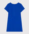 Girls' cotton short-sleeved dress CALVIN blue