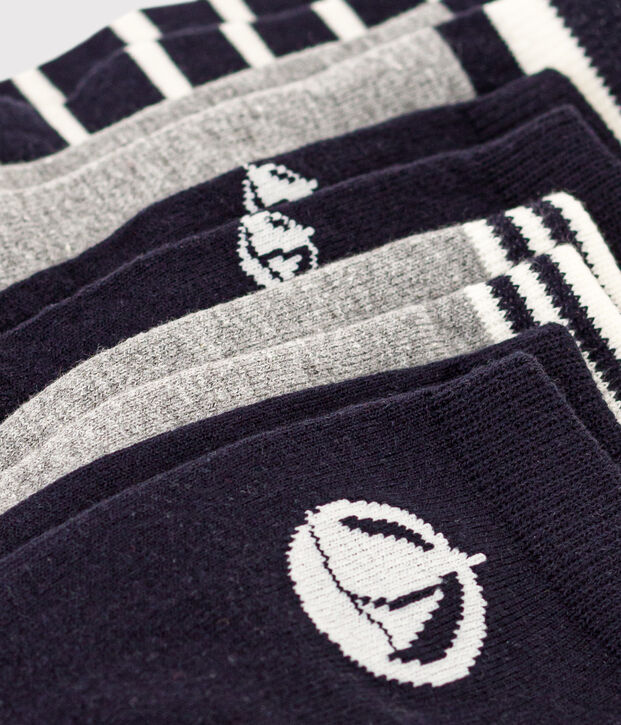 5 pairs of printed cotton socks for children multicolor