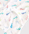 Babies' Seahorse Pattern Cotton Sleepsuit without Poppers MARSHMALLOW white/MULTICO white