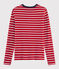 Women's iconic round neck T-shirt TERKUIT red/MARSHMALLOW white