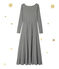 Robe longue femme à manches longues. Petit bateau x Marie-Agnès Gillot SMOKING blue/COQUILLE beige