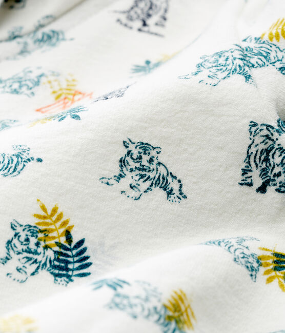 Baby boys' print hooded zip up Sweatshirt MARSHMALLOW white/MULTICO white