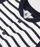 Babies' Jersey Baseball Jacket MARSHMALLOW white/SMOKING blue