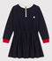 Girls' Long-Sleeved Fleece Dress SMOKING blue