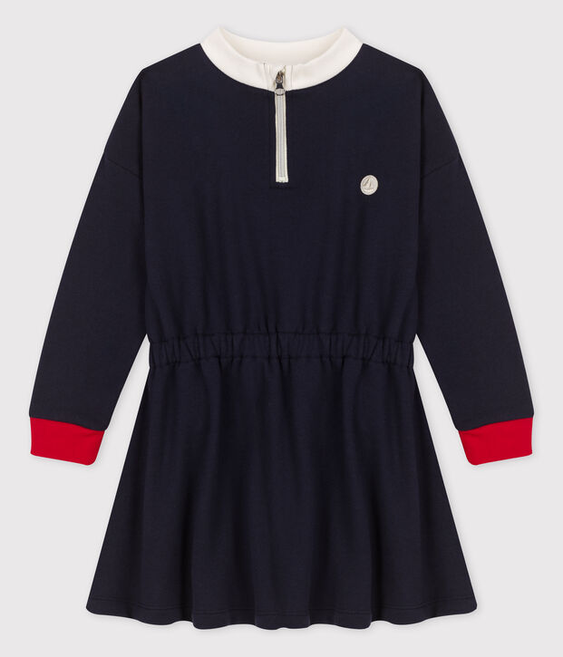Girls' Long-Sleeved Fleece Dress SMOKING