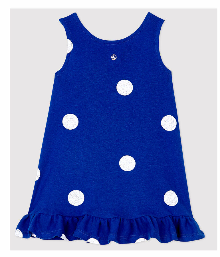 Baby Girls' Sleeveless Linen Dress blue/white