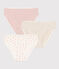 Girls' Flower Cotton and Elastane Briefs - 3-Pack variante 1
