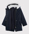Girls' Coated Cotton Parka SMOKING blue