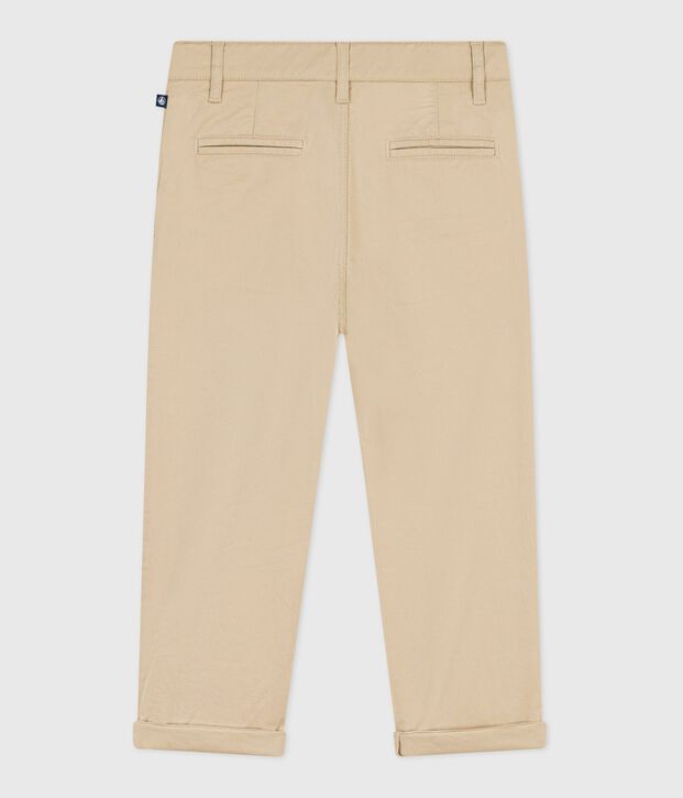 Children's cotton trousers beige