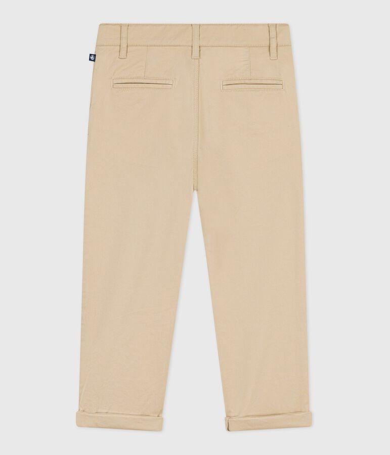 Children's cotton trousers beige
