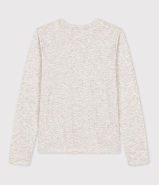 Women's Warm Iconic Round Neck Cotton T-Shirt BELUGA CHINE grey