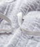 Babies' Grey Hoody in Quilted Organic Cotton Tube Knit POUSSIERE CHINE grey