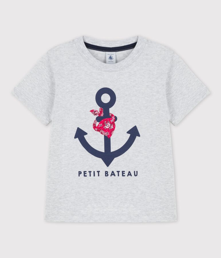 Boys' Short-Sleeved Cotton T-Shirt grey