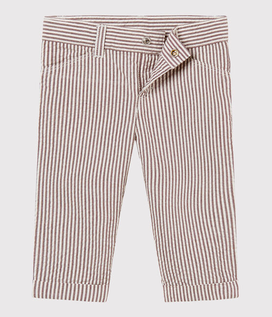Baby boys' striped trousers VINO red/MARSHMALLOW white