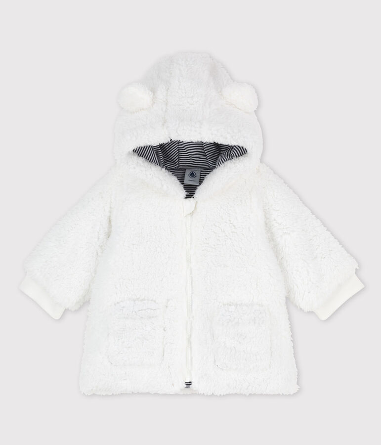 Babies' Soft Sherpa Coat MARSHMALLOW white