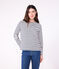 Women's cotton Breton top MARSHMALLOW white/SMOKING blue