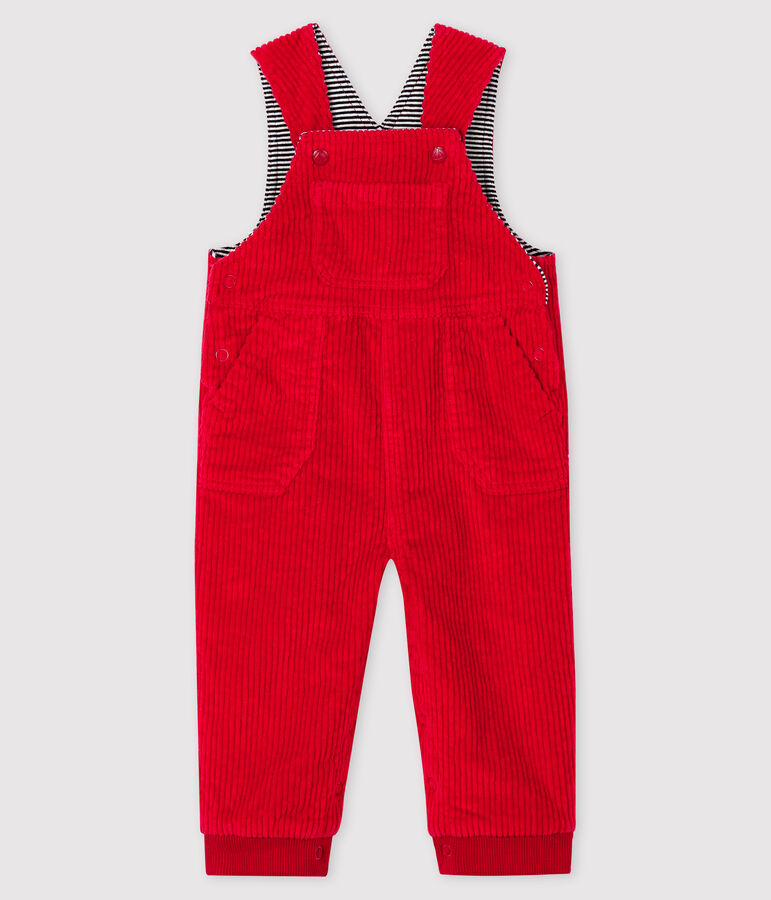 Baby boy's long dungarees red