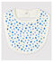 Organic Cotton Baby Bib MARSHMALLOW white/COOL blue