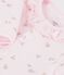 Babies' velour pyjama suit with a collar and floral print pink/multicolor